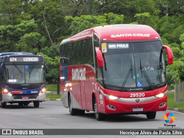 Viação Santa Cruz 29520 na cidade de Campinas, São Paulo, Brasil, por Henrique Alves de Paula Silva. Número da foto: #11324580.