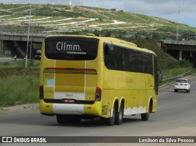 Viação Itapemirim 8645 na cidade de Caruaru, Pernambuco, Brasil, por Lenilson da Silva Pessoa. ID da foto: 11324308.