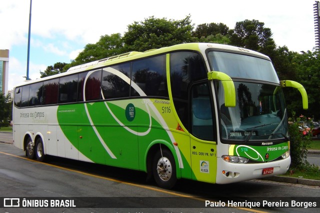Expresso Princesa dos Campos 5116 na cidade de Curitiba, Paraná, Brasil, por Paulo Henrique Pereira Borges. Número da foto: #11347375.