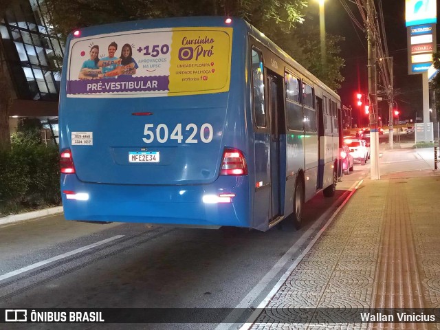 Transol Transportes Coletivos 50420 na cidade de Florianópolis, Santa Catarina, Brasil, por Wallan Vinicius. Número da foto: #11345796.