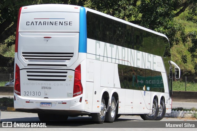 Auto Viação Catarinense 321310 na cidade de Queluz, São Paulo, Brasil, por Maxwel Silva. ID da foto: 11346375.