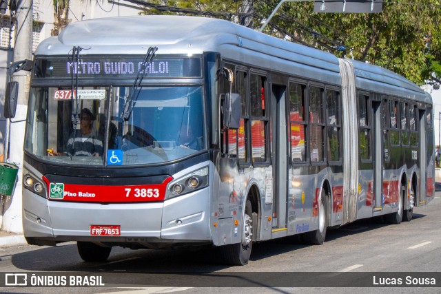 Viação Metrópole Paulista - Zona Sul 7 3853 na cidade de São Paulo, São Paulo, Brasil, por Lucas Sousa. ID da foto: 11346550.