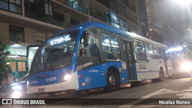 Viação Paratodos > São Jorge > Metropolitana São Paulo > Mobibrasil 6 4209 na cidade de São Paulo, São Paulo, Brasil, por Nicølas Nunes. Número da foto: #11348745.
