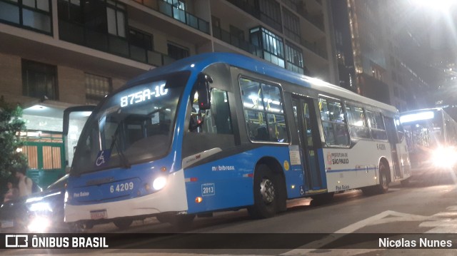 Viação Paratodos > São Jorge > Metropolitana São Paulo > Mobibrasil 6 4209 na cidade de São Paulo, São Paulo, Brasil, por Nicølas Nunes. ID da foto: 11348745.