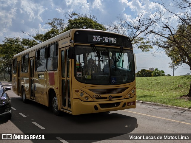 TCGL - Transportes Coletivos Grande Londrina 3355 na cidade de Londrina, Paraná, Brasil, por Victor Lucas de Matos Lima. Número da foto: #11350691.