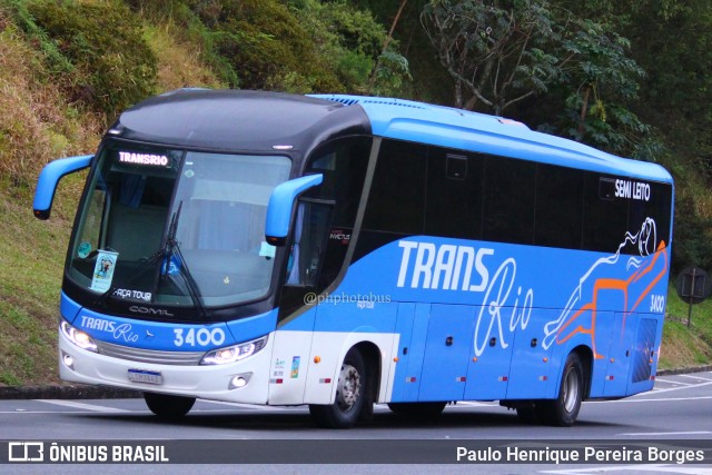 TransRio 3400 na cidade de Piraí, Rio de Janeiro, Brasil, por Paulo Henrique Pereira Borges. Número da foto: #11350240.
