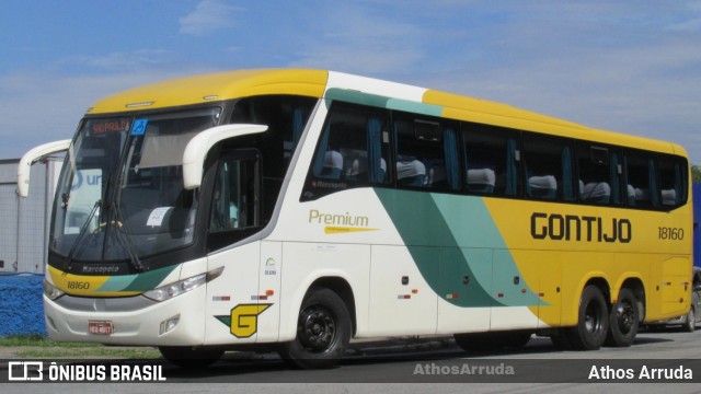 Empresa Gontijo de Transportes 18160 na cidade de São Paulo, São Paulo, Brasil, por Athos Arruda. ID da foto: 11350429.