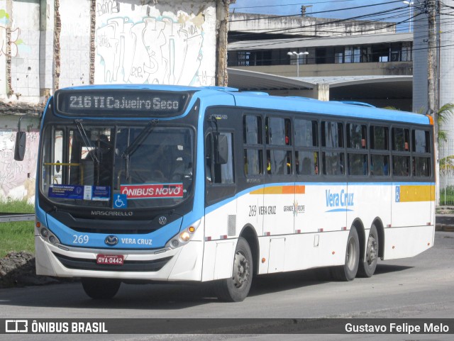 Expresso Vera Cruz 269 na cidade de Jaboatão dos Guararapes, Pernambuco, Brasil, por Gustavo Felipe Melo. ID da foto: 11349972.