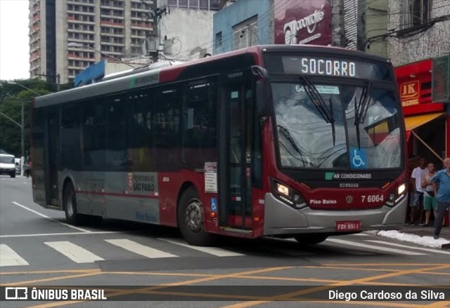 Viação Gatusa Transportes Urbanos 7 6064 na cidade de São Paulo, São Paulo, Brasil, por Diego Cardoso da Silva. Número da foto: #11349905.