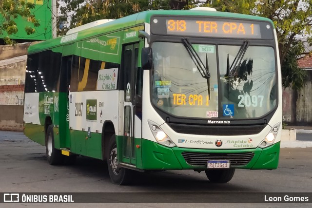 Rápido Cuiabá Transporte Urbano 2097 na cidade de Cuiabá, Mato Grosso, Brasil, por Leon Gomes. ID da foto: 11352807.