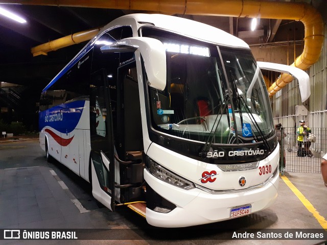 Viação São Cristóvão 3030 na cidade de São Paulo, São Paulo, Brasil, por Andre Santos de Moraes. Número da foto: #11352017.