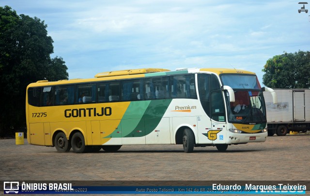 Empresa Gontijo de Transportes 17275 na cidade de Água Clara, Mato Grosso do Sul, Brasil, por Eduardo  Marques Teixeira. ID da foto: 11352828.