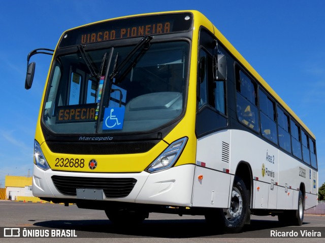 Viação Pioneira 232688 na cidade de Santa Maria, Distrito Federal, Brasil, por Ricardo Vieira. Número da foto: #11351458.