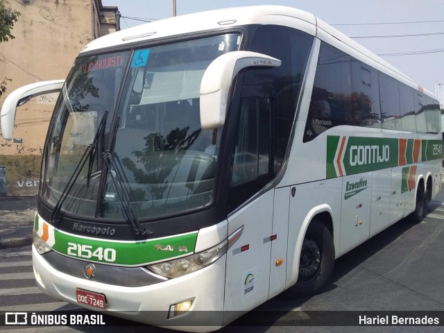 Empresa Gontijo de Transportes 21540 na cidade de Belo Horizonte, Minas Gerais, Brasil, por Hariel Bernades. ID da foto: 11351018.