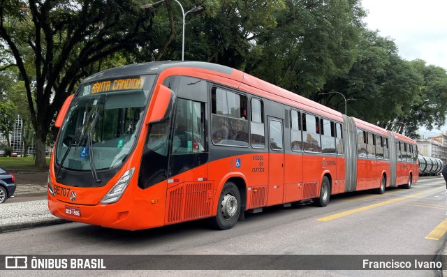 Transporte Coletivo Glória BE707 na cidade de Curitiba, Paraná, Brasil, por Francisco Ivano. ID da foto: 11351456.