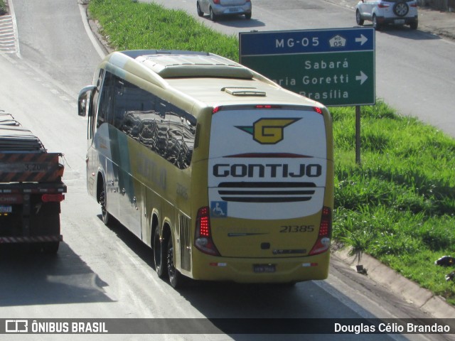 Empresa Gontijo de Transportes 21385 na cidade de Belo Horizonte, Minas Gerais, Brasil, por Douglas Célio Brandao. ID da foto: 11352158.