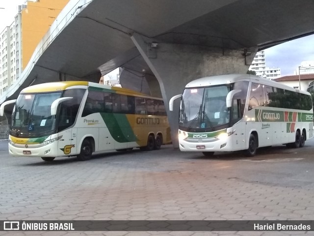 Empresa Gontijo de Transportes 21525 na cidade de Belo Horizonte, Minas Gerais, Brasil, por Hariel Bernades. ID da foto: 11351621.