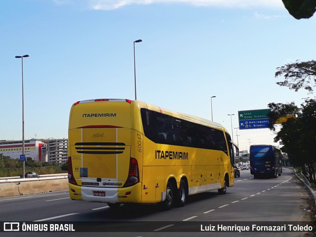 Viação Itapemirim 60047 na cidade de São Paulo, São Paulo, Brasil, por Luiz Henrique Fornazari Toledo. Número da foto: #11351445.