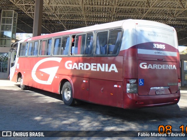 Expresso Gardenia 3385 na cidade de Varginha, Minas Gerais, Brasil, por Fábio Mateus Tibúrcio. ID da foto: 11352775.