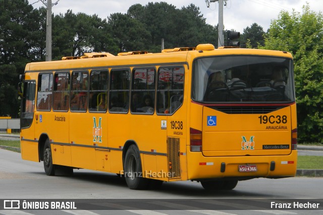 Araucária Transportes Coletivos 19C38 na cidade de Araucária, Paraná, Brasil, por Franz Hecher. Número da foto: #11355439.