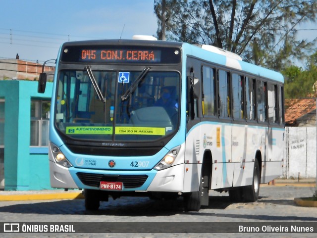 Auto Viação Dragão do Mar 42907 na cidade de Fortaleza, Ceará, Brasil, por Bruno Oliveira Nunes. Número da foto: #11355058.