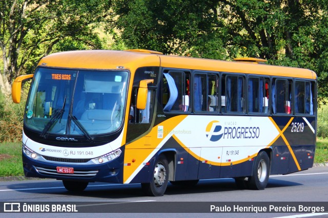 Viação Progresso 25219 na cidade de Três Rios, Rio de Janeiro, Brasil, por Paulo Henrique Pereira Borges. ID da foto: 11355356.