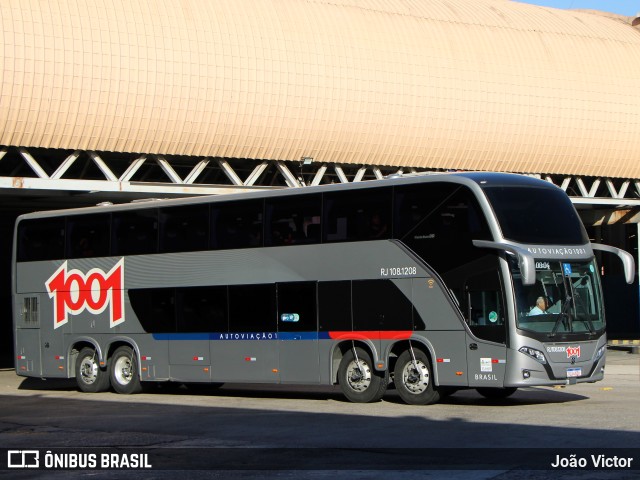 Auto Viação 1001 RJ 108.1208 na cidade de Rio de Janeiro, Rio de Janeiro, Brasil, por João Victor. ID da foto: 11355336.