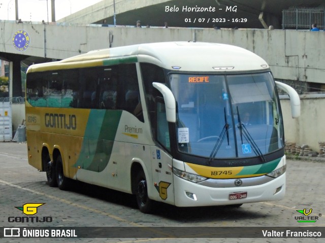 Empresa Gontijo de Transportes 18745 na cidade de Belo Horizonte, Minas Gerais, Brasil, por Valter Francisco. Número da foto: #11357721.