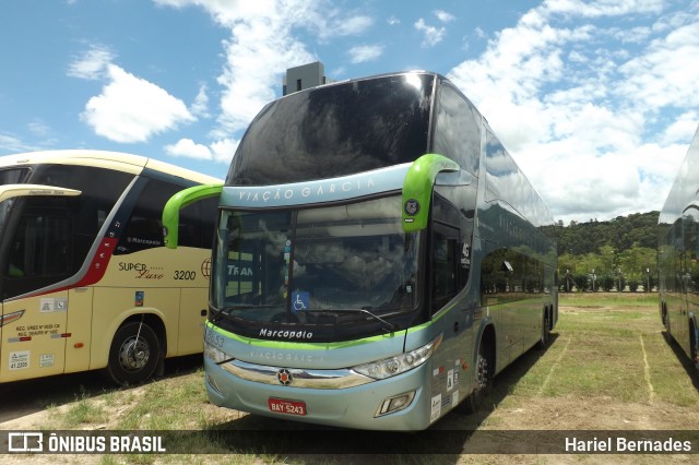 Viação Garcia 8653 na cidade de Aparecida, São Paulo, Brasil, por Hariel Bernades. ID da foto: 11357020.