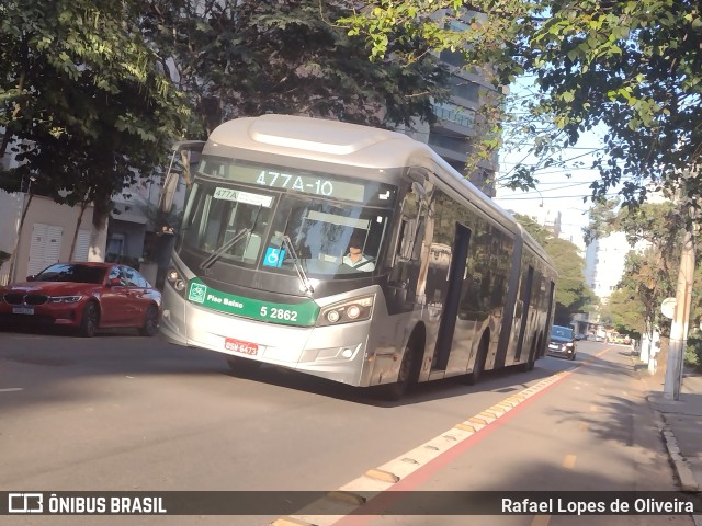 Via Sudeste Transportes S.A. 5 2862 na cidade de São Paulo, São Paulo, Brasil, por Rafael Lopes de Oliveira. ID da foto: 11356988.