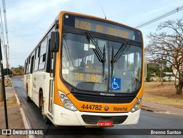 Auto Viação Marechal Brasília 444782 na cidade de Samambaia, Distrito Federal, Brasil, por Brenno Santos. ID da foto: 11357207.