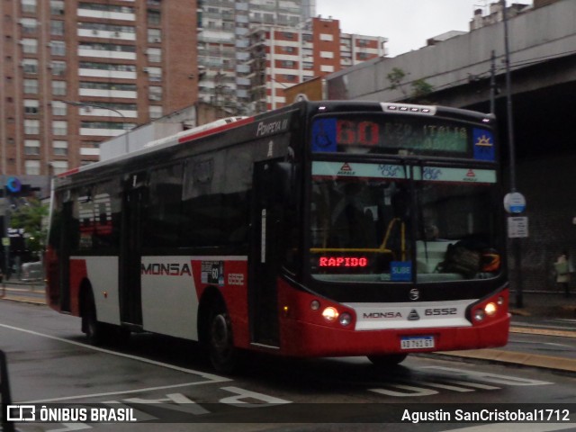 MONSA - Microomnibus Norte 6552 na cidade de Ciudad Autónoma de Buenos Aires, Argentina, por Agustin SanCristobal1712. ID da foto: 11358710.