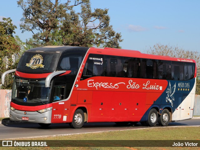 Expresso São Luiz 7770 na cidade de Brasília, Distrito Federal, Brasil, por João Victor. Número da foto: #11359314.