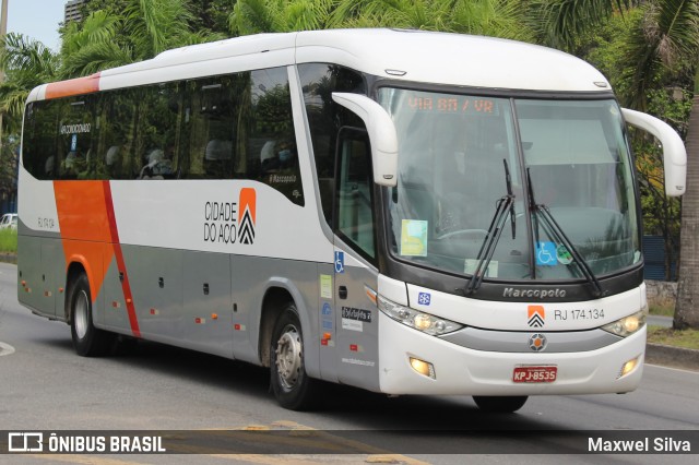 Viação Cidade do Aço RJ 174.134 na cidade de Volta Redonda, Rio de Janeiro, Brasil, por Maxwel Silva. Número da foto: #11359824.