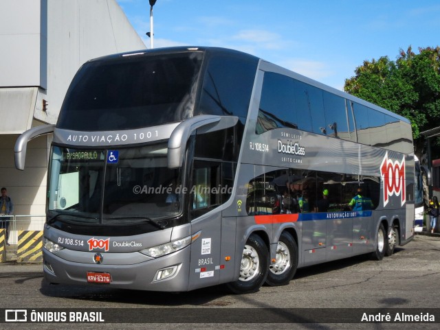 Auto Viação 1001 RJ 108.514 na cidade de Rio de Janeiro, Rio de Janeiro, Brasil, por André Almeida. Número da foto: #11360582.
