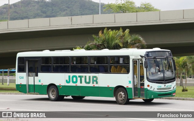 Jotur - Auto Ônibus e Turismo Josefense 1244 na cidade de Florianópolis, Santa Catarina, Brasil, por Francisco Ivano. ID da foto: 11360745.