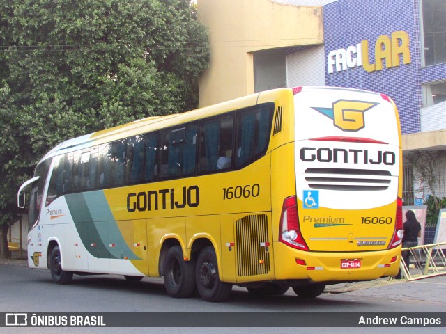 Empresa Gontijo de Transportes 16060 na cidade de Pirapora, Minas Gerais, Brasil, por Andrew Campos. ID da foto: 11360447.