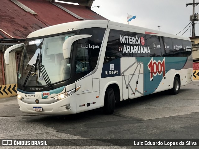 Auto Viação 1001 RJ 108.442 na cidade de Niterói, Rio de Janeiro, Brasil, por Luiz Eduardo Lopes da Silva. ID da foto: 11363605.