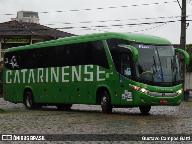 Auto Viação Catarinense 3322 na cidade de Joinville, Santa Catarina, Brasil, por Gustavo Campos Gatti. ID da foto: 11361374.