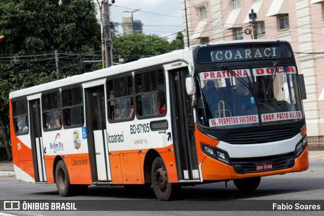 Belém Rio Transportes BD-87105 na cidade de Belém, Pará, Brasil, por Fabio Soares. Número da foto: #11362275.