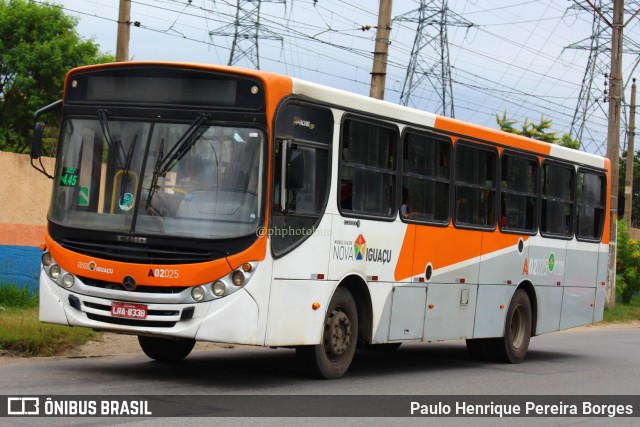 Viação Mirante A02025 na cidade de Nova Iguaçu, Rio de Janeiro, Brasil, por Paulo Henrique Pereira Borges. Número da foto: #11363144.