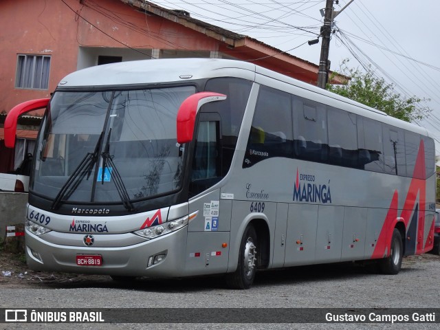 Expresso Maringá 6409 na cidade de Itapoá, Santa Catarina, Brasil, por Gustavo Campos Gatti. ID da foto: 11361384.