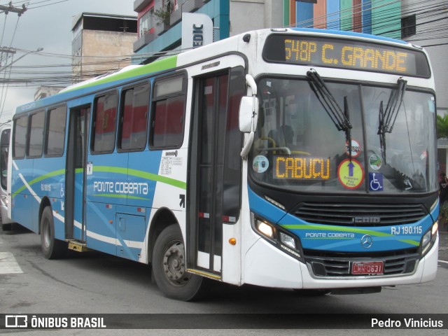 Viação Ponte Coberta RJ 190.115 na cidade de Nilópolis, Rio de Janeiro, Brasil, por Pedro Vinicius. Número da foto: #11362030.