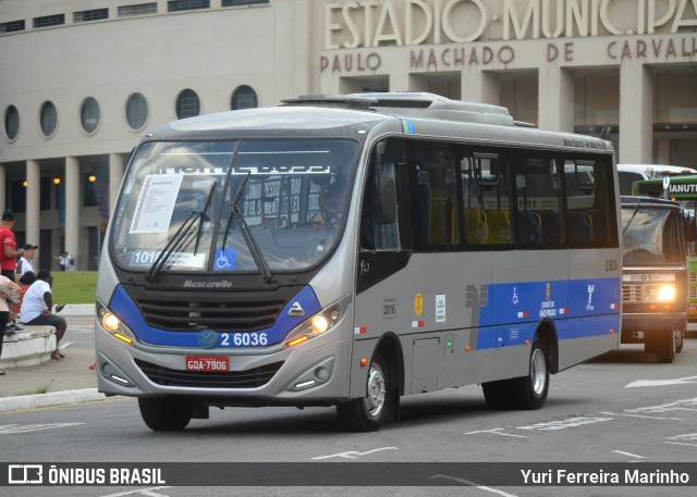 Transcooper > Norte Buss 2 6036 na cidade de São Paulo, São Paulo, Brasil, por Yuri Ferreira Marinho. ID da foto: 11363147.