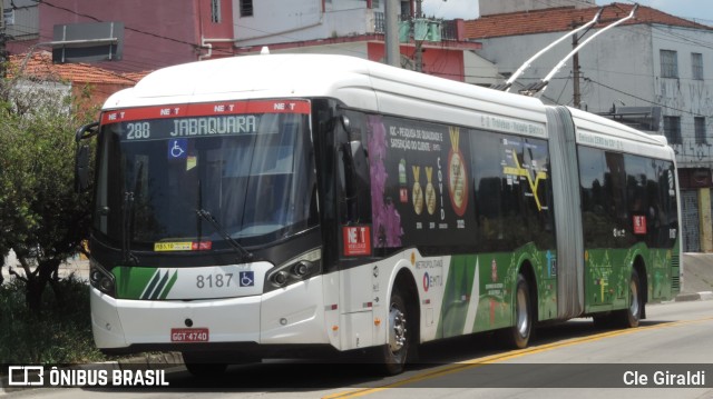 Next Mobilidade - ABC Sistema de Transporte 8187 na cidade de São Paulo, São Paulo, Brasil, por Cle Giraldi. ID da foto: 11361438.