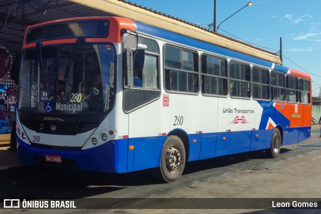 União Transportes 280 na cidade de Cuiabá, Mato Grosso, Brasil, por Leon Gomes. ID da foto: 11361719.