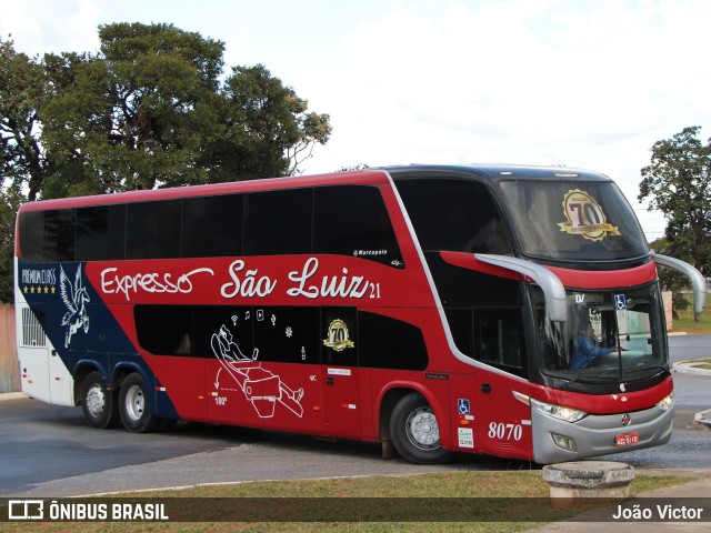 Expresso São Luiz 8070 na cidade de Brasília, Distrito Federal, Brasil, por João Victor. Número da foto: #11363704.