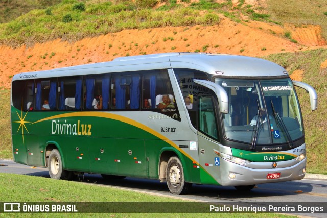 Divina Luz Transportes e Turismo RJ 611.031 na cidade de Aparecida, São Paulo, Brasil, por Paulo Henrique Pereira Borges. ID da foto: 11366188.