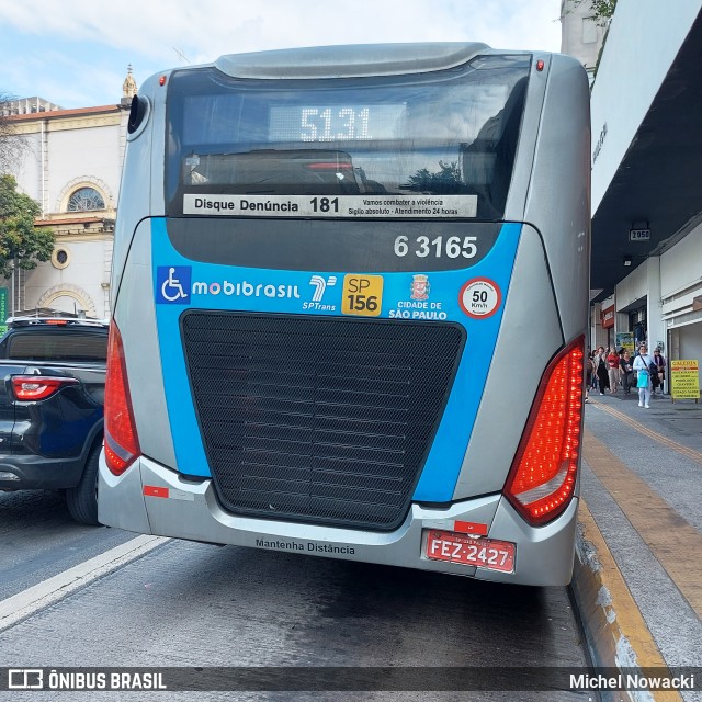 Viação Paratodos > São Jorge > Metropolitana São Paulo > Mobibrasil 6 3165 na cidade de São Paulo, São Paulo, Brasil, por Michel Nowacki. Número da foto: #11366505.