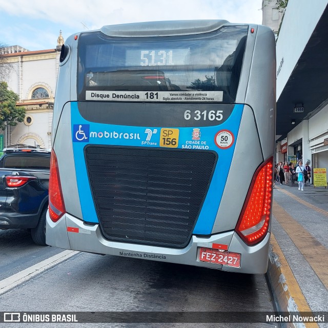 Viação Paratodos > São Jorge > Metropolitana São Paulo > Mobibrasil 6 3165 na cidade de São Paulo, São Paulo, Brasil, por Michel Nowacki. ID da foto: 11366505.